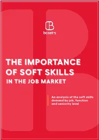 The Importance of Soft Skills the Importance of Soft Skills