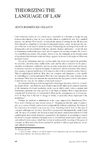 Theorizing the Language of Law