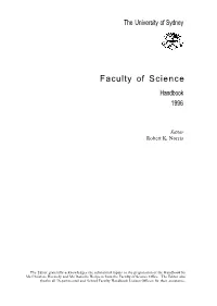 Faculty of Science Handbook 1996