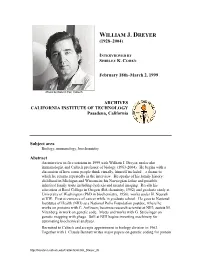 Interview with William Dreyer