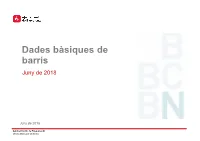 L'observatori De Barris 2018