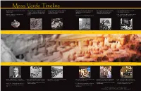 Mesa Verde National Park Timeline