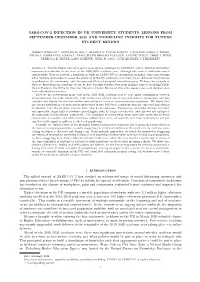 Sars-Cov-2 Infection in Uk University Students: Lessons from September-December 2020 and Modelling Insights for Future Student Return
