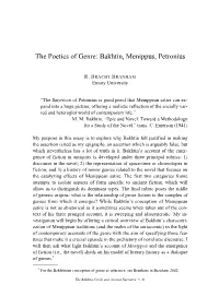 The Bakhtin Circle and Ancient Narrative, 3–31 4 R