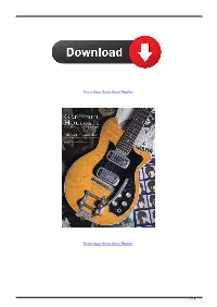 Vester Stage Series Serial Number