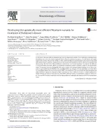 Developing Therapeutically More Efficient Neurturin Variants For