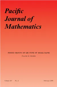 Finite Groups of Lie Type of Small Rank