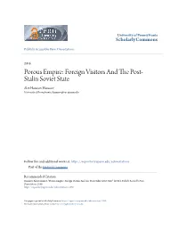 Foreign Visitors and the Post-Stalin Soviet State