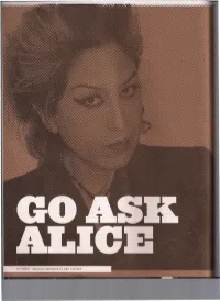 Go Ask Alice: a Q&A with Alice
