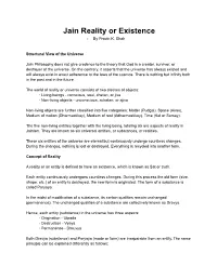 Jain Reality Or Existence - by Pravin K