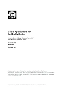 Mobile Applications for the Health Sector