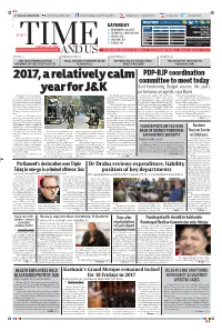 2017, a Relatively Calm Year for J&K