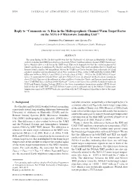 A Bias in the Midtropospheric Channel Warm Target Factor on the NOAA-9 Microwave Sounding Unit’’’