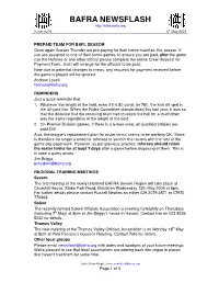 BAFRA NEWSFLASH Th Issue:16/09 6 May 2009