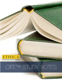 Cife™ Study Notes