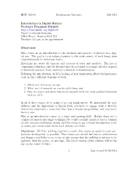 Introduction to Digital History