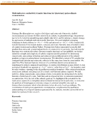 Multi-Indicator Conductivity Transfer Functions for Quaternary Palaeoclimate Reconstruction