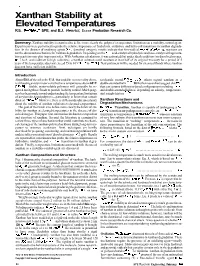 Xanthan Stability at Elevated Temperatures R.S