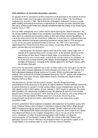2020 Reflections on Australian Foundation Narratives in January