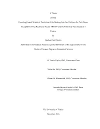 A Thesis Entitled Homology-Based Structural Prediction of the Binding