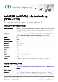 Anti-ARIH1 (Aa 505-554) Polyclonal Antibody (DPABH-17177) This Product Is for Research Use Only and Is Not Intended for Diagnostic Use