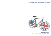 Bicycle Frame Building in the USA