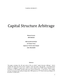 Capital Structure Arbitrage