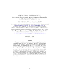 Dark Matter = Modified Gravity?