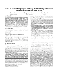 Functionality Tension for the Next Billion Mobile Web Users Usama Naseer Theophilus A