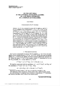 On the Left Ideal in the Universal Enveloping