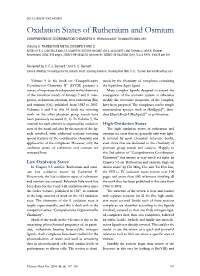 Oxidation States of Ruthenium and Osmium COMPREHENSIVE COORDINATION CHEMISTRY II