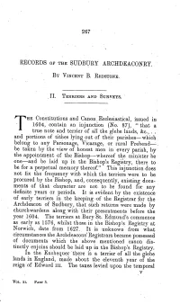 Records of the Sudbury Archdeaconry.
