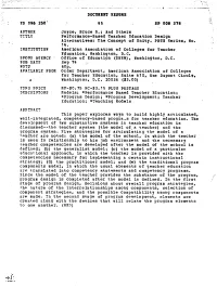 SP 008 378 AUTHOR Joyce, Bruce R.; and Others TITLE Performance-Based Teacher Education Design Alternatives: the Concept of Unity