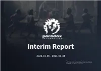 Interim Report 2021-01-01 - 2021-03-31