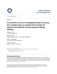 Investigating the Impact of Recovery Aid on Migration Status As