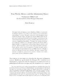 On Japanese Mikkyõ and the Formation of the Shingon Discourse