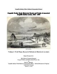 Volume I: Trail Maps, Research Methods & Historical Accounts