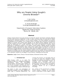 Why Are People Using Google's Chrome Browser?