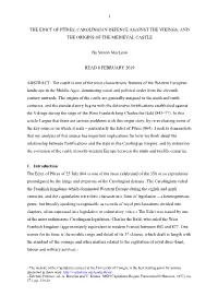 1 the EDICT of PÎTRES, CAROLINGIAN DEFENCE AGAINST the VIKINGS, and the ORIGINS of the MEDIEVAL CASTLE by Simon Maclean READ 8