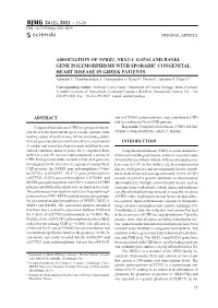 Association Of, and Gene Polymorphisms with Sporadic