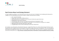 Pupil Premium Report and Strategy Statement