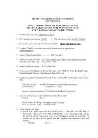 SEC 17-A 2016 Annual Report -CHI Pdf