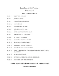 Texas Rules of Civil Procedure