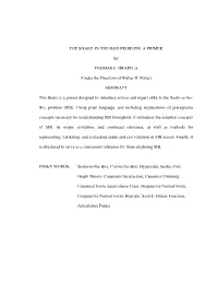 The Snake-In-The-Box Problem: a Primer