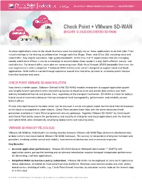 Check Point + Vmware SD-WAN by Velocloud | SOLUTION BRIEF