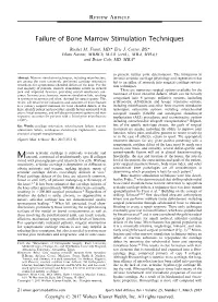 Failure of Bone Marrow Stimulation Techniques
