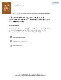 Information Technology and the Arts: the Evolution of Computer Choreography During the Last Half Century