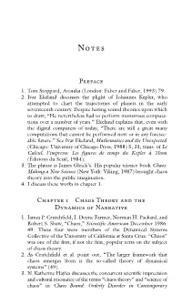 Preface Chapter 1 Chaos Theory and the Dynamics of Narrative