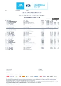PROVISIONAL CLASSIFICATION Round 5