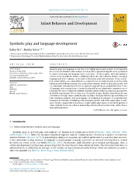 Symbolic Play and Language Development